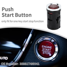 A ABSOPRO Car Engine Start Stop Button Ignition Starter Switch for Honda HR-V 1.8L 2016-2018 for Honda FIT 1.5L 2015-2019 No. 35881T4NH41