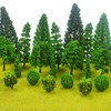 MOMOONNON 25pcs Model Trees Model Train Scenery Mixed Miniature Trees