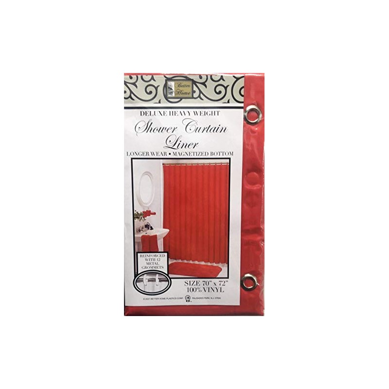Better Home Deluxe Heavy Weight Shower Curtain Liner Bright Color
