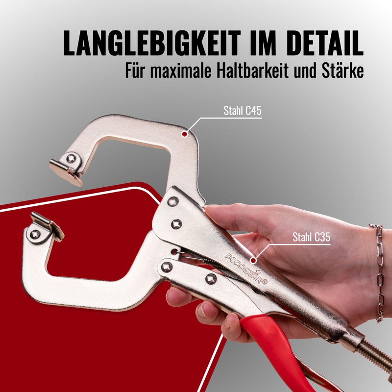 Poppstar Metal Clamp in C Shape (Length 28 cm) C