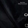 qtlines Black Shower Curtains for Bathroom, 180 x 180 cm,