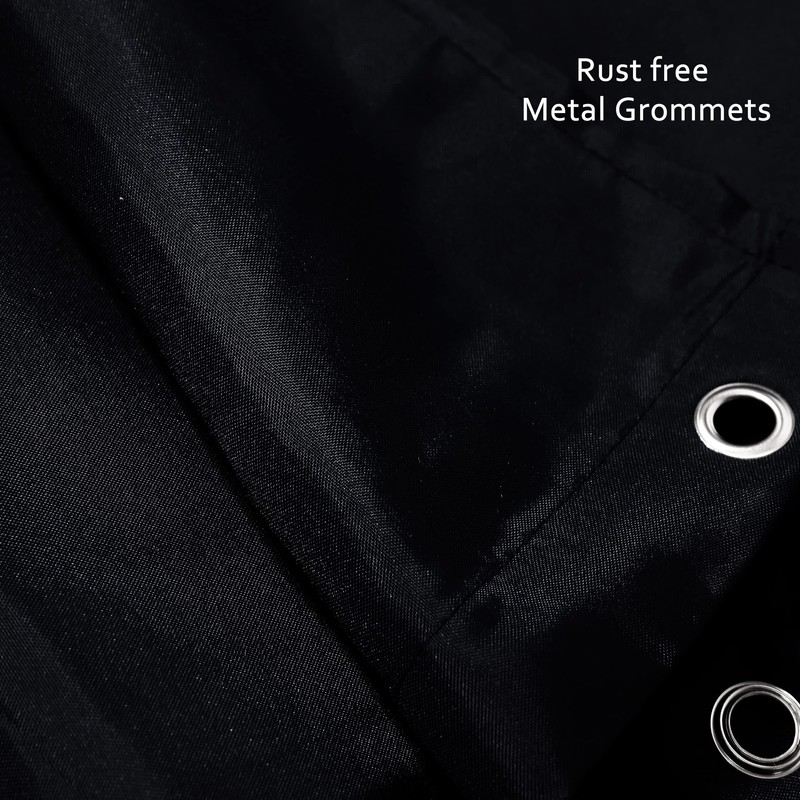 qtlines Black Shower Curtains for Bathroom, 180 x 180 cm,