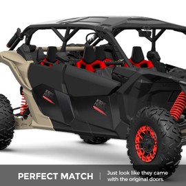 KEMIMOTO X3 Aluminum Lower Half Door Panel Inserts, KEMIMOTO Door Panels Compatible with Can Am Maverick X3 Max XRS XDS 2017 2018 2019 2020 2021 2022 2023 2024 2025