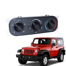 Jecoupoon 55111840AE HVAC A/C Heater Climate Control Unit Module Compatible with Wrangler 2007-2010 3.8L V6 Temperature Conditioning Switch with Rear defrost Replace 55111840AB 55111840AD 55111840AC