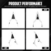 cooideamoto Detachable Sissy Bar 22" Passenger Backrest Pad Fit For