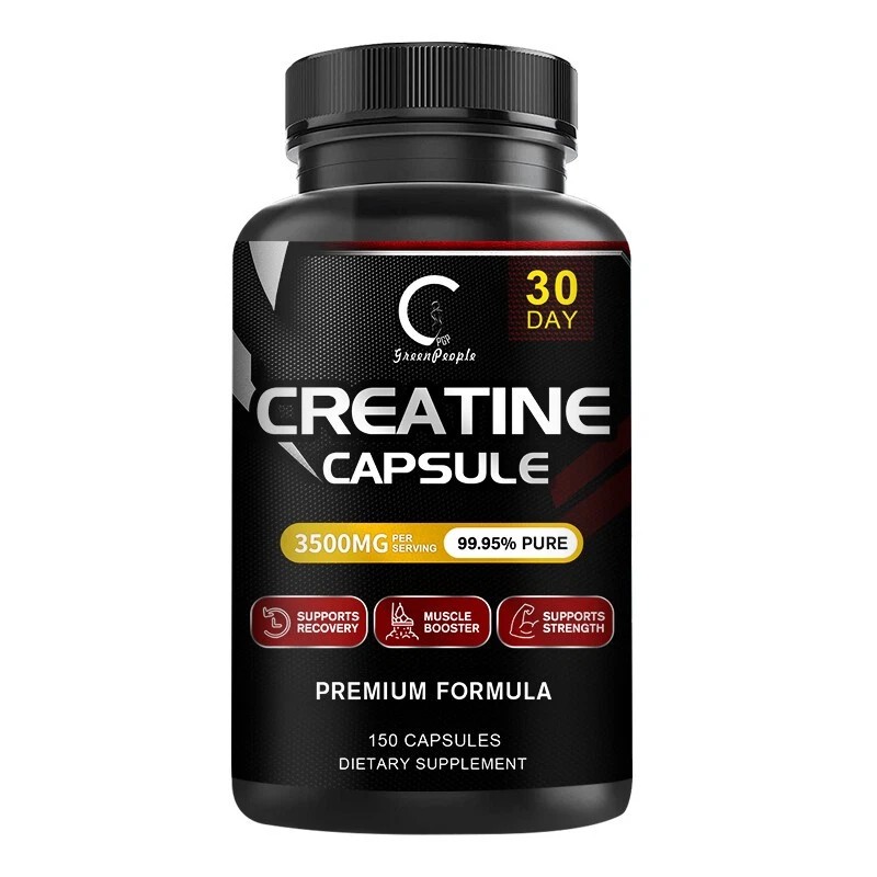 Pure Creatine Monohydrate Capsules - 270 Capsules, 3,500mg per Serving