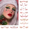 10 Sheets Christmas Blush Face Temporary Tattoo Sticker Xmas Tree