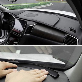 Pclife Weather Strip, U-Shaped, 5.6 ft (1.6 m), Interior Quiet, Wind Noise Prevention, Car Console Removal, Universal Use, Easy to Install, Quiet, Crowbar Included