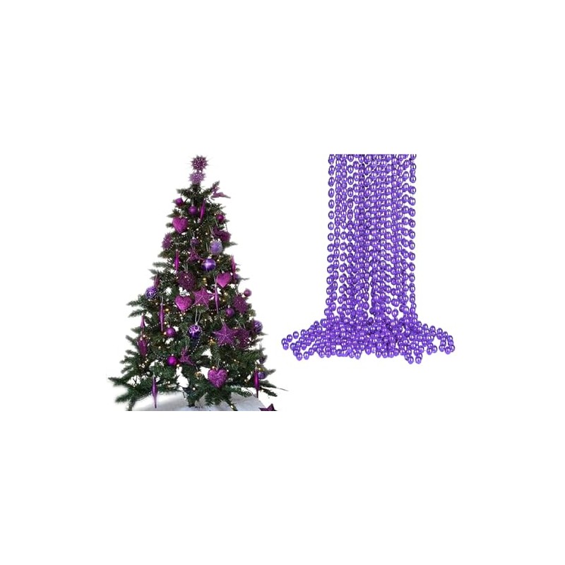 UKDD® 10m Long Christmas Bead Chain - Christmas Shiny Bead