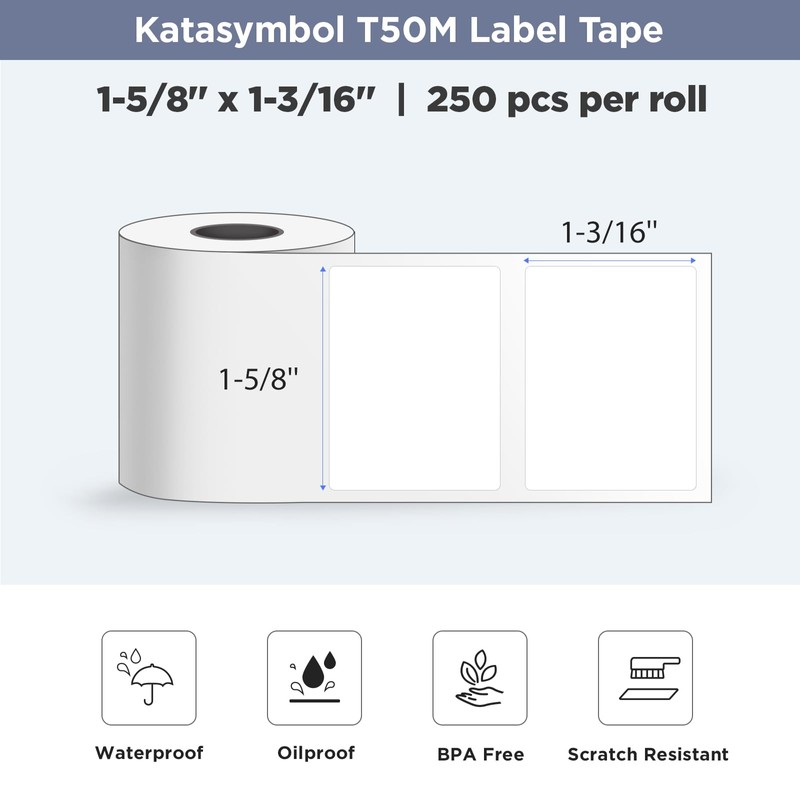 SUPVAN T50M Label Maker Tape Adapted Label Print Paper 4