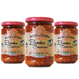 Bomba Calabrese Italian Hot Sauce Spread 9.87 Ounce - Pack of 3
