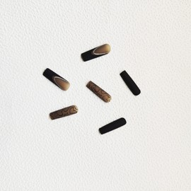 Black French Tip Press on Nails Long Square Fake Nails Gothic Style False Nails with LOVE Design Full Cover Acrylic Nails Extra Long Press on Nails Glossy Glue on Nails Stick on Nails for Women