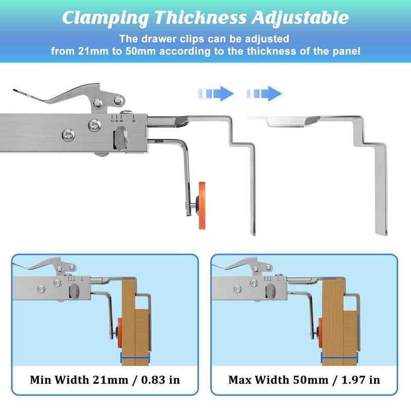 Drawer Front Installation Clamps Adjustable Drawer Fixing Clamp for Cabinet