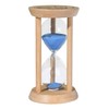 SuLiao Wooden Sand Timer 5 Minute Hourglass,Bamboo Sand Clock, Blue