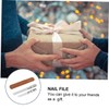 Beavorty 2sets Stainless Steel Nail Files Pouches Dual-Sided Manicure Tools