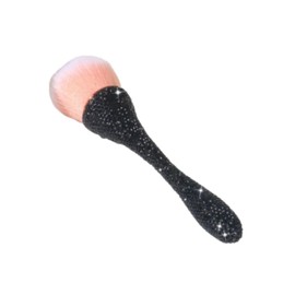 perfeclan Puderpinsel, loser Puderpinsel, Make-up-Werkzeug, leichter, kompakter Gesichts-Make-up-Pinsel, Rougepinsel für Puder, Rouge, Fixierpuder, Schwarz