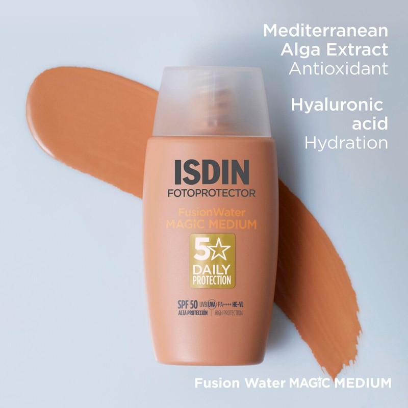 ISDIN Fusion Water MAGIC Color Medium SPF 50 - Tinted