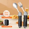 Forzaddik Comfort Grip Adaptive Utensils Spoons Forks Set,Provide Several Grasping