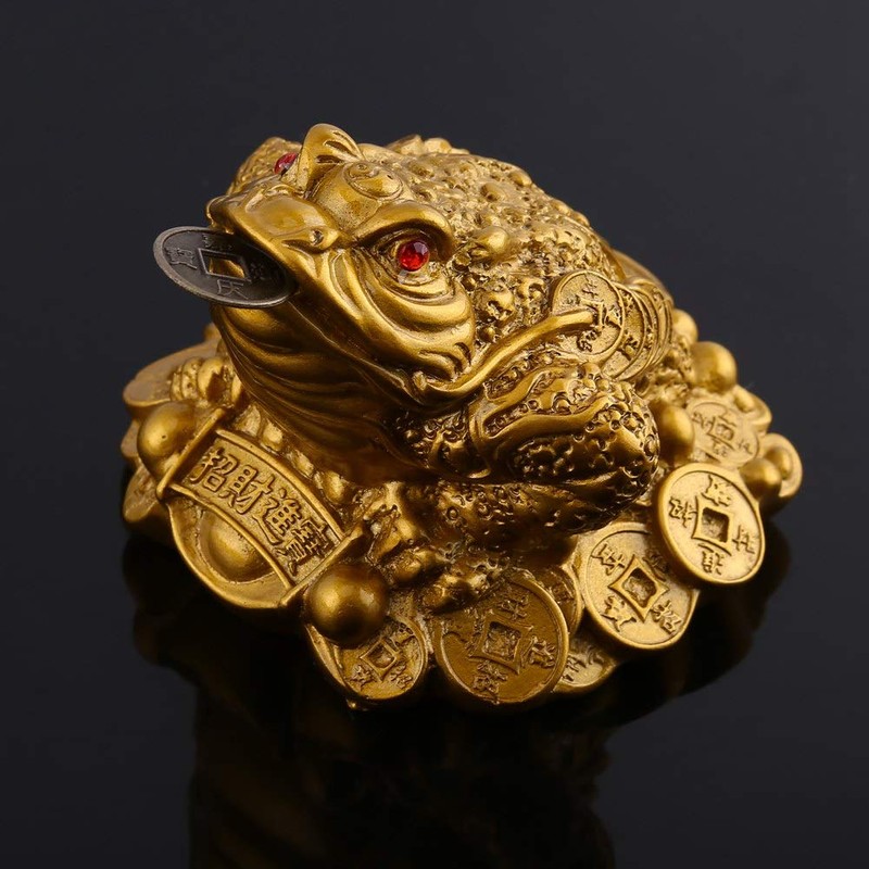 Feng Shui Money Frog, Lucky Money Toad Decorations,Ideal for Attracting