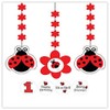 Creative Converting 995019, Ladybug Fancy Sticker Personalizable Hanging Decorations, 3