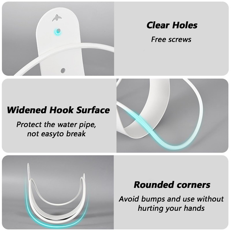 Earssa Stainless Steel Garden Hose Holder, Hook for Garden Hose,