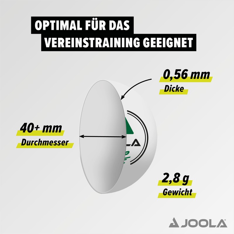 JOOLA Unisex's Flip 40+ 72 Tt-Balls, White, One Size