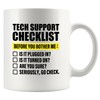Tech Support Checklist Technical Support Gifts Computer Programmer IT Tech