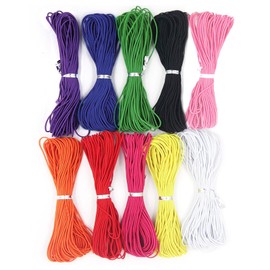 Cordoncino elastico colorato per braccialetti, corda elastica in 10 colori, per braccialetti fai da te (0,8 mm, 100 m)