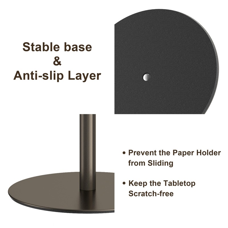 Oil-Rubbed Bronze Paper Towel Holder - Free-Standing Kitchen Roll Holder,