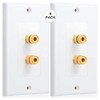 Tuperoymse 4 Pack Single Gang 1.0 Speaker Wire Wall Plate