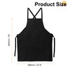 sourcing map Cotton Cooking Chef Aprons 26.8"x33" Adjustable Strap Cross