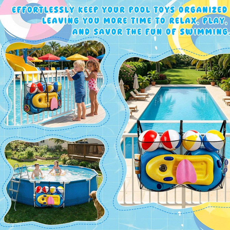 SATINIOR 2 Pack Pool Float Storage Bag 55.9 x 33