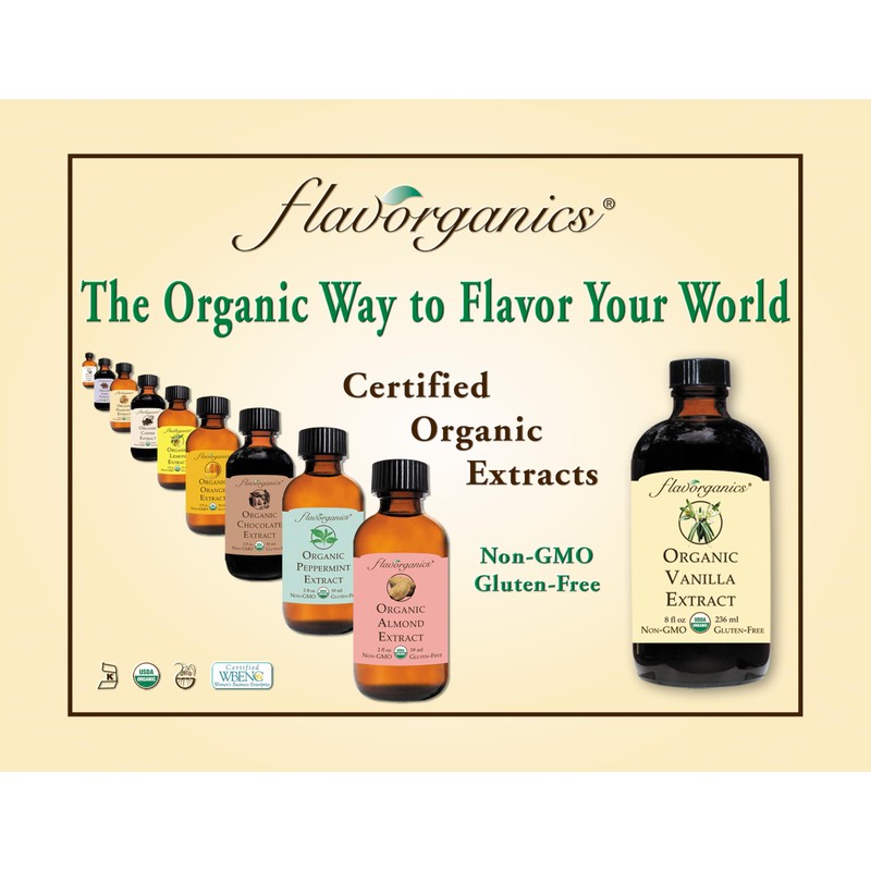 Flavorganics Organic Extract, Hazelnut, 2 Ounce