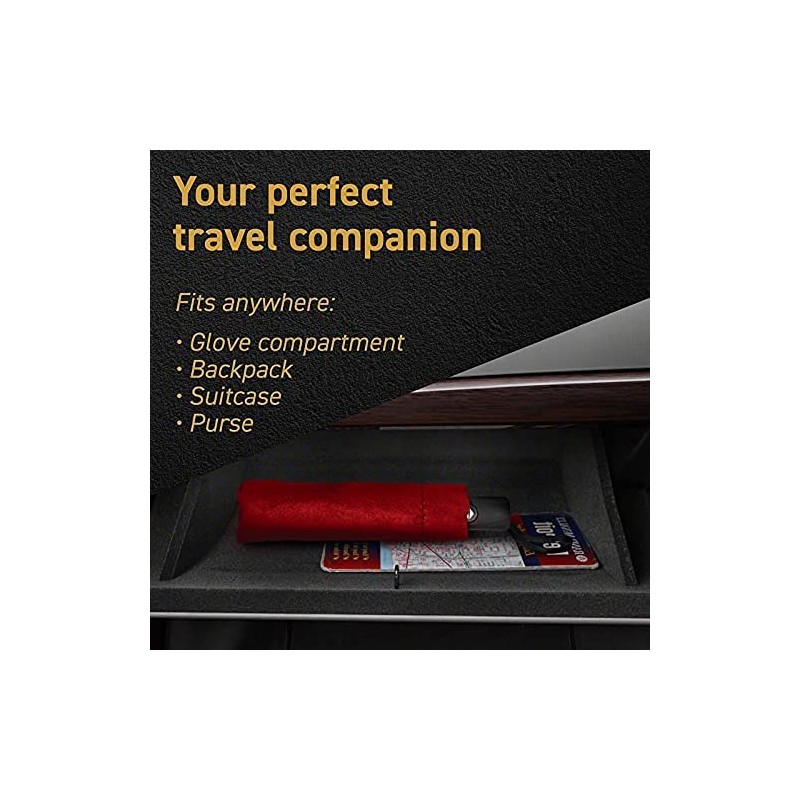 EEZ-Y Travel Umbrellas for Rain - Wind Resistant w/Open Close