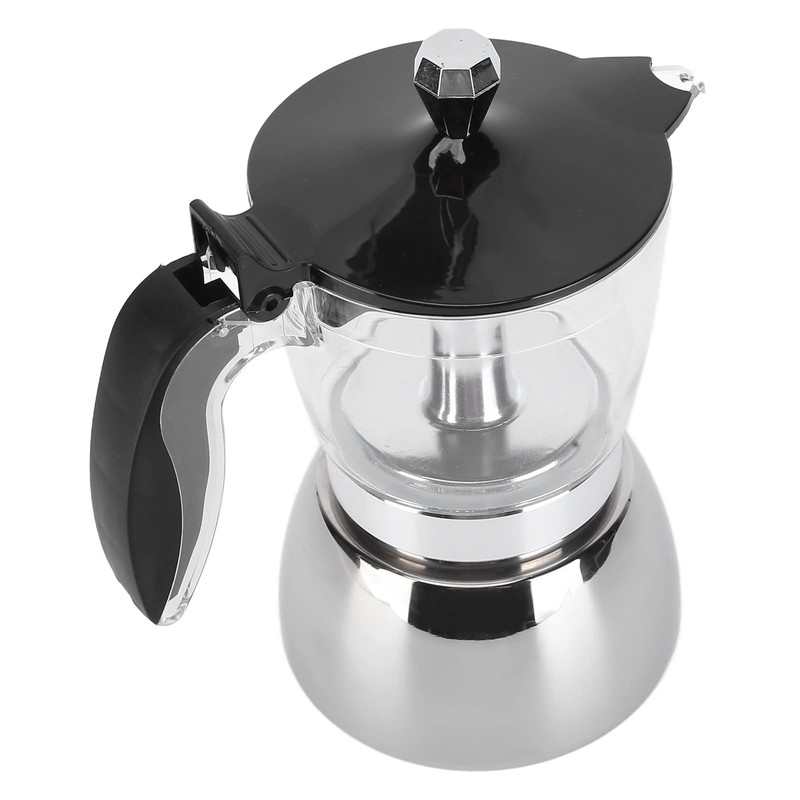 Yusat 6 Cups Stainless Steel Coffee Pot Italian Octagonal Household