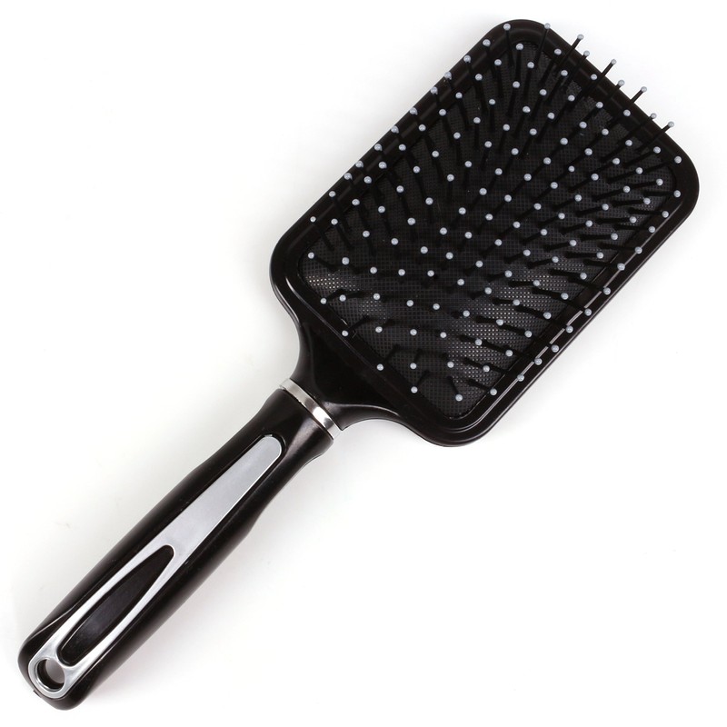 Large Paddle Detangling Hairbrush with Soft Bristles & Rectangle Cushion