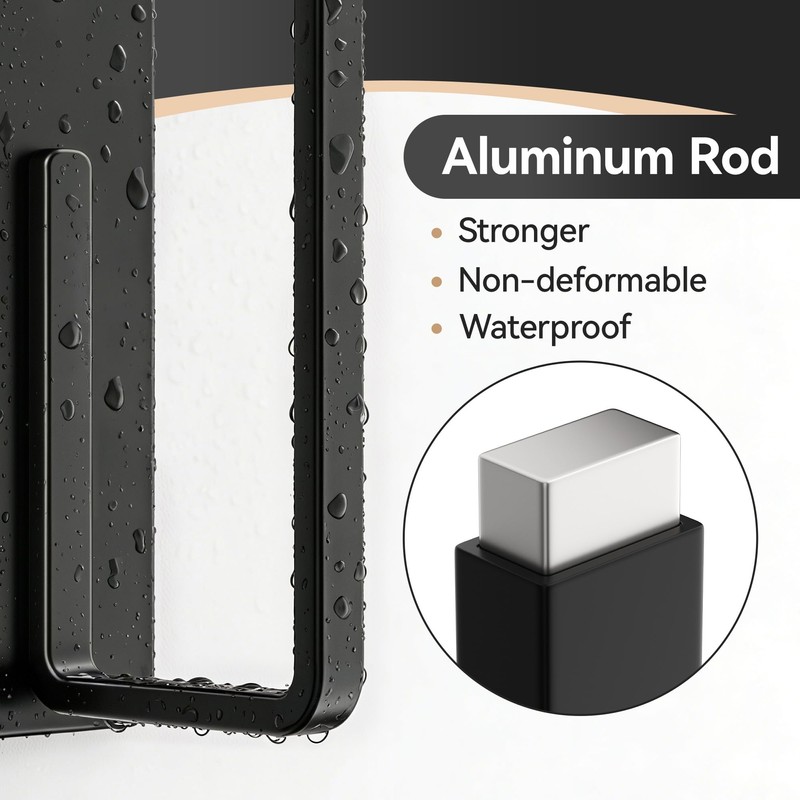 Heavy-Duty Magnetic Kitchen Roll Holder for Jumbo Rolls, Black