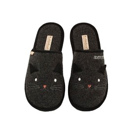 Adelheid Women's Abenteurerin Ohren Filzpantoffel Open Back Slippers, Black (Pechschwarz 999), 6.5/7 UK