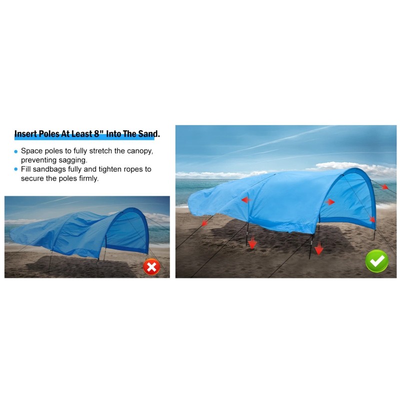 WESTTUNE New Beach Shade with Quiet Canopy, The Original beach