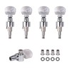 logyues 5pcs Sliver Alloy Banjo Geared Machine Head Gear ratio: