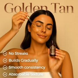 Hydrating Self Tanning Drops – LIGHT/MEDIUM – Face & Body Tint with DHA, Hyaluronic Acid, Squalane & Niacinamide – Natural-Looking Tan – MYSTÈRE BEAUTÉ – 1 fl oz