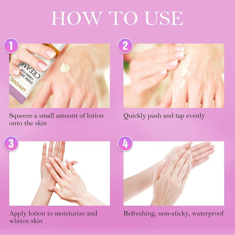 LOVOOD- Crema correctora de manchas oscuras: axilas, cuello, rodillas, codos,