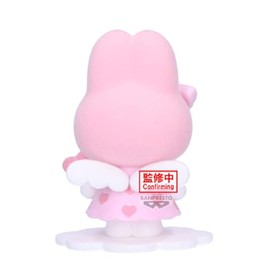 Banpresto - My Melody, Figura Fluffy Puffy, Sanrio, 10 cm (4") | Acabado flocado textura suave, base incluida, diseño original Sanrio, estatuilla está