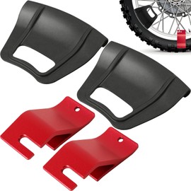 (2-Pack) Calvana Motorcycle Tire Bead Installation Holder Hook with 2 Detachable Tools, Dirt Bike Tire Installation and Changing Tools, Compatible with CRF, CR, KXF, KX, YZF, YZ, RM, RMZ - Red