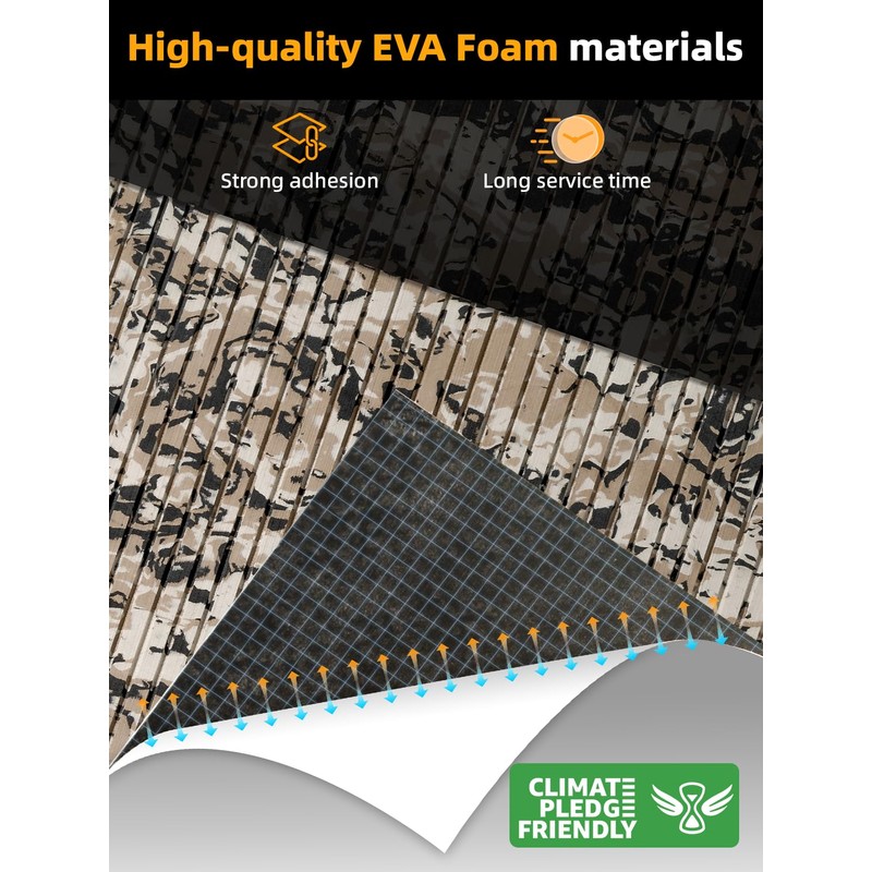 FOCEAN Boat Flooring EVA Foam Boat Decking Marine Flooring Camo