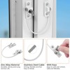 Kamtop 8 Pack Window Restrictor Locks, Childproof Cable Restrictor Lock