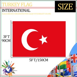 Länder Flaggen (90 * 150cm:Türkiye)