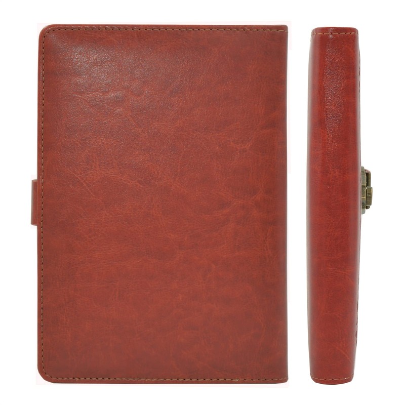 NectaRoy Lockable Diary Lock Journal, PU Leather Cover Writing Notebook