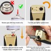 FLABOX Triple Jet Flame Torch Lighter with Punch and Holder,
