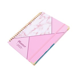 Operitacx 2025 Coil Notebook New Year Plan Notebook Notebook Weeks and Monthly Planner Weekly Plan Planner Monthly Plan Book Notebook Planner Notebook Paper Pink